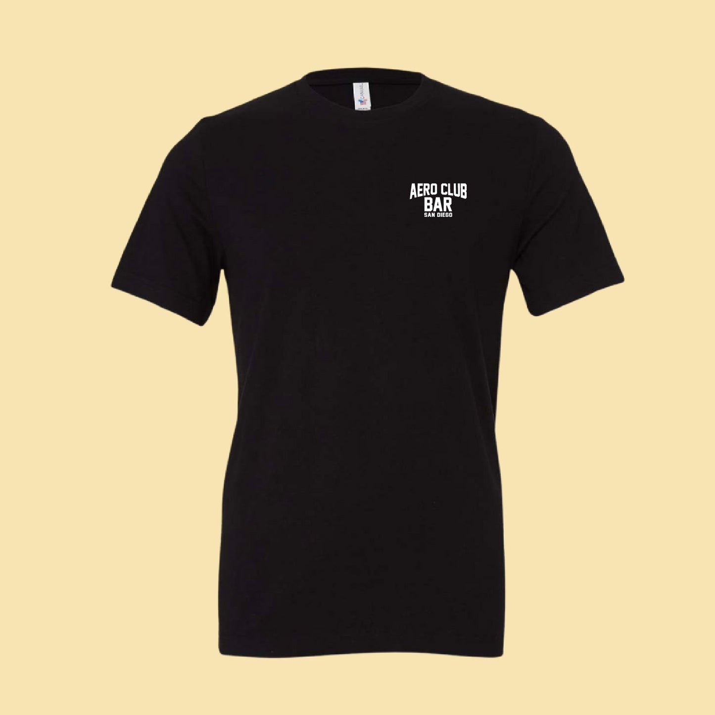 100% cotton unisex Aero Club Bar black t-shirt