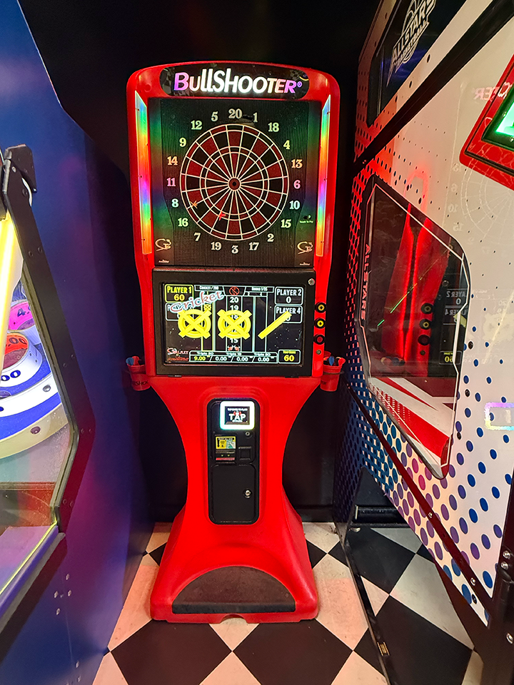 BullShooter electronic darts machine at Dyno Bar