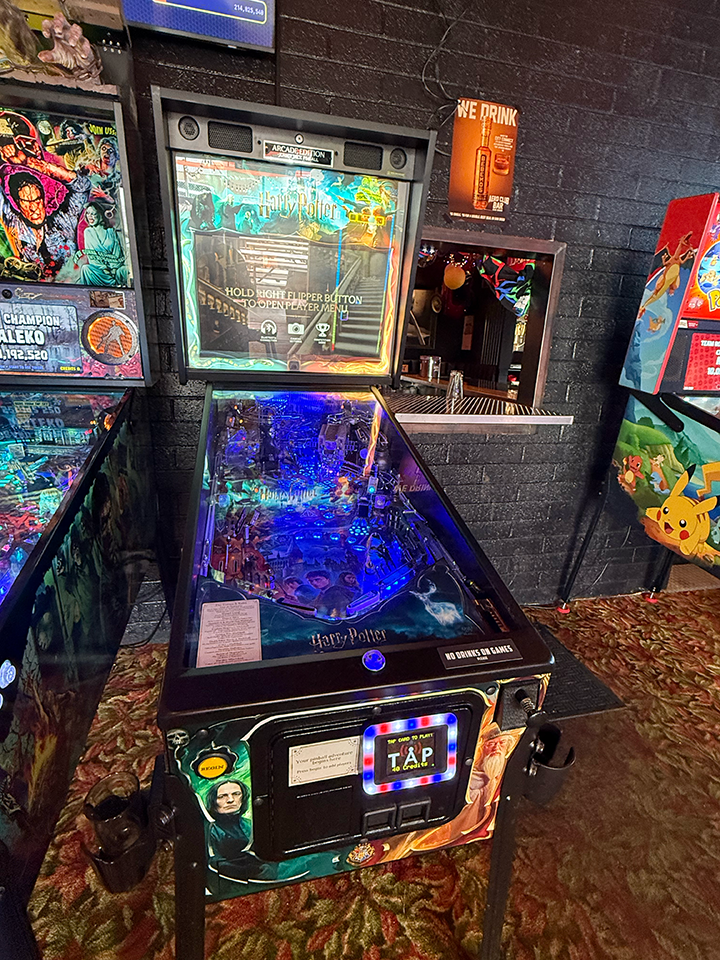 Harry Potter pinball machine at Dyno Bar