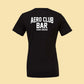 100% cotton unisex Aero Club Bar black t-shirt