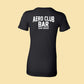 Aero Club Bar 100% cotton women's black t-shirt