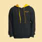 Aero Club black and gold zip-up hoodie